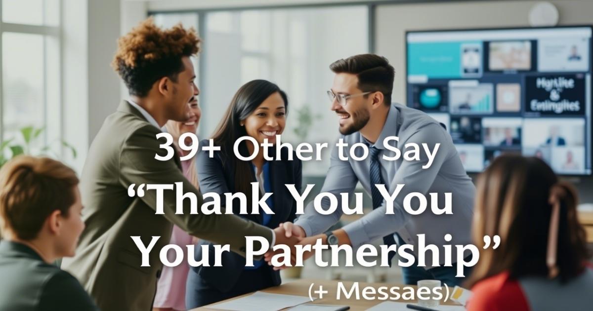 39+ Other ways to say “Thank You for Your Partnership” (+ Messages)
