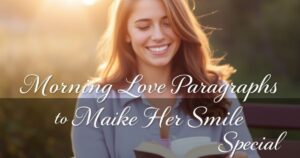 Morning Love Paragraphs to Make Her Smile and Feel Special