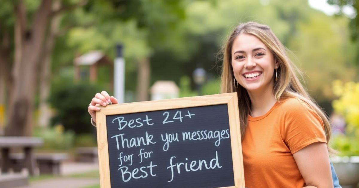 Best 24+ Thank You Messages for Best Friend