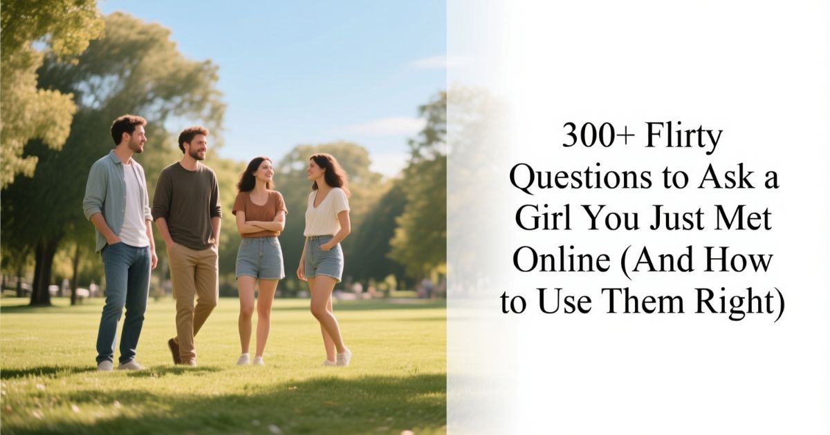300+ Flirty Questions to Ask a Girl You Just Met Online (And How to Use Them Right)