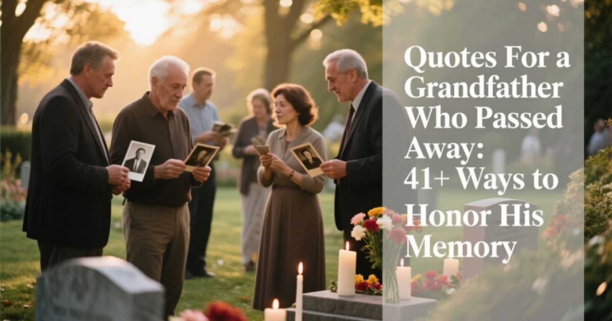 Quotes For a Grandfather Who Passed Away: 41+ Ways to Honor His Memory